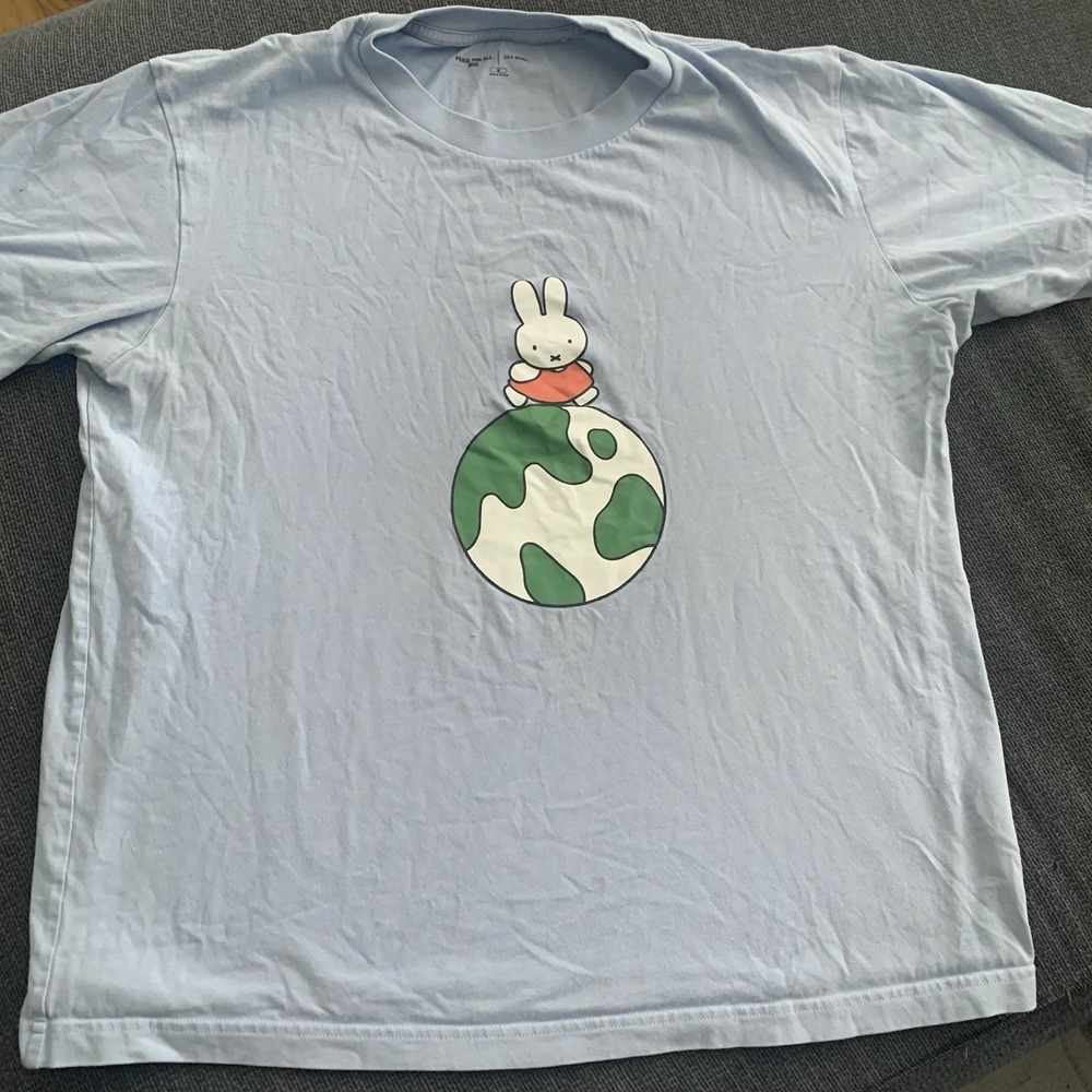 Uniqlo Cute‎ Blue Peace For All Miffy T-shirt M